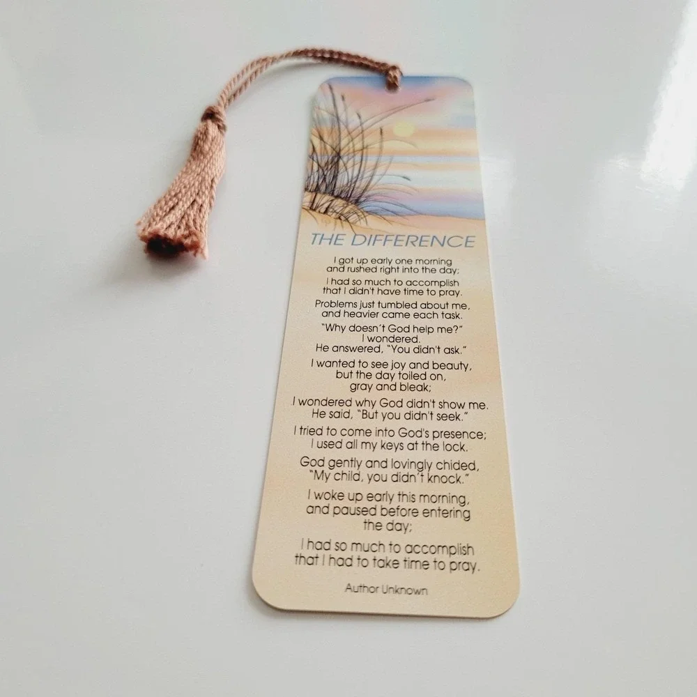 Vintage 90s Inspirations Bookmark The Difference sunset beach 1993 Artworks TG90